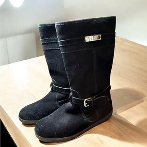 Coach Black Boots size 7.5 Coach Tallulah  Suede Winter Boots Shearling Lined